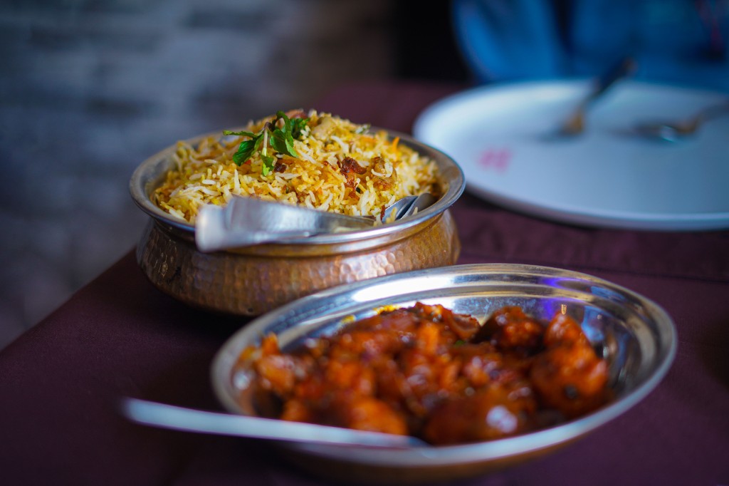 Biryani and curry combo
