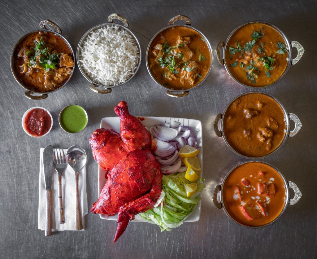 Tandoori chicken and curries