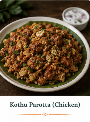 Kothu Parotta (Chicken)